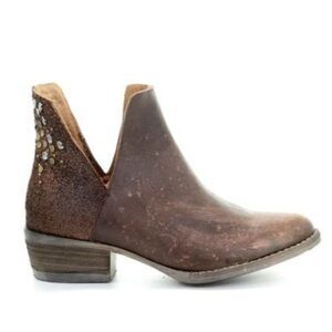 Circle G By Corral Copper Handcrafted Leather Ankle Boots